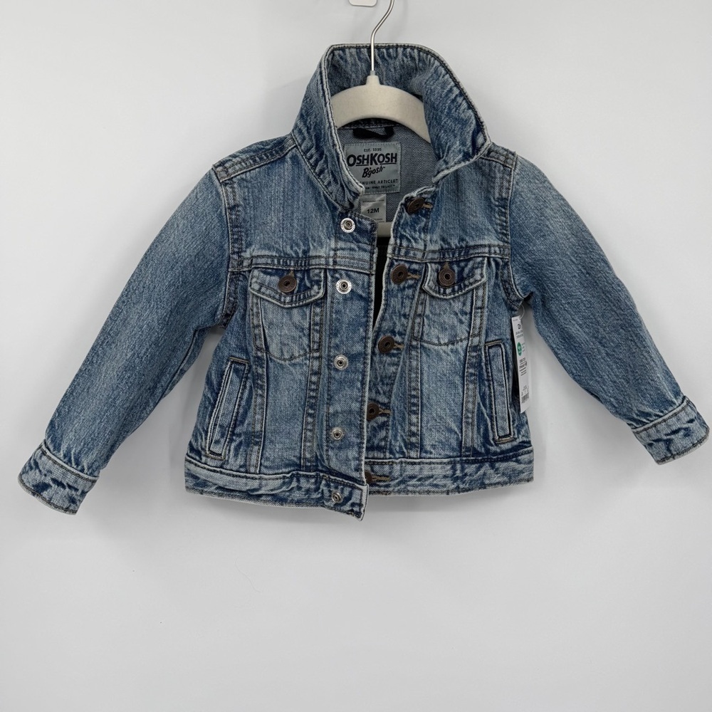 NWT OshKosh B'gosh Blue Denim Jacket size 12m
